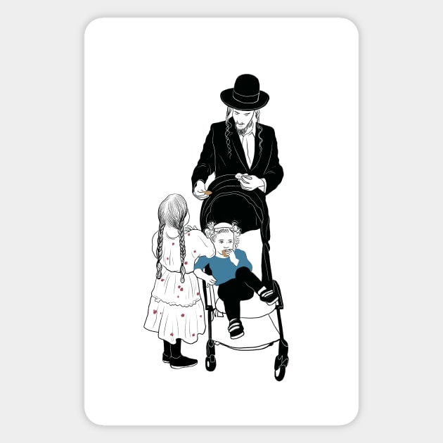 Orthodox jewish family Sticker by argiropulo